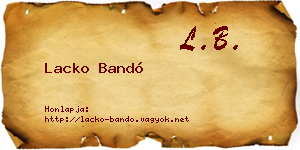 Lacko Bandó névjegykártya
